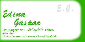 edina gaspar business card